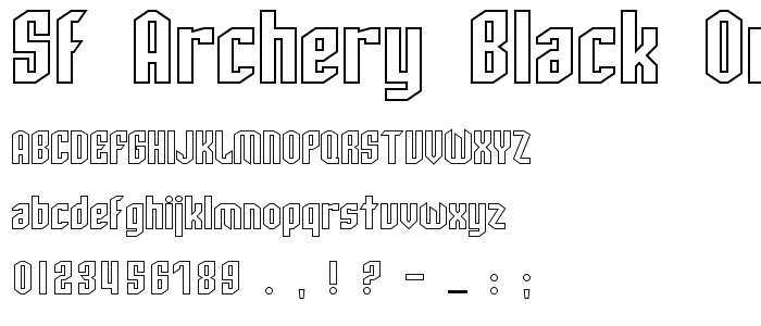SF Archery Black Outline font